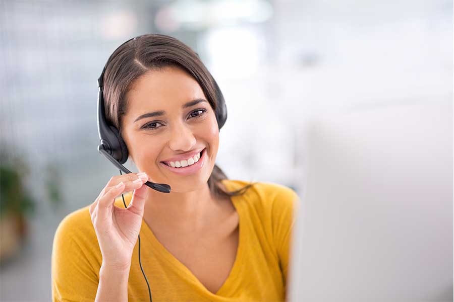Girl wearing a headphone