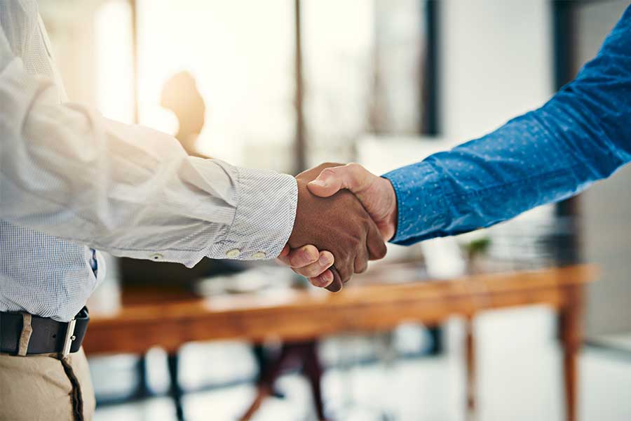Men shaking hands